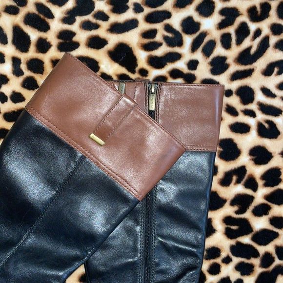 •BANDOLINO• brown/black boots with gold hardware in size 7.5 - Picture 8 of 12